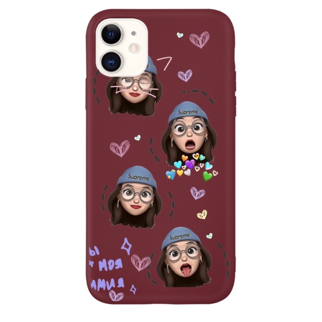 Memoji Girl Soft Case iPhone 6 7 8 SE 6+ 7+ 8+ X XR XS 11 12 MINI PRO MAX