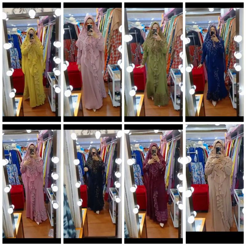 Rayna premium set syari by Yodizein (SIAP KIRIM)