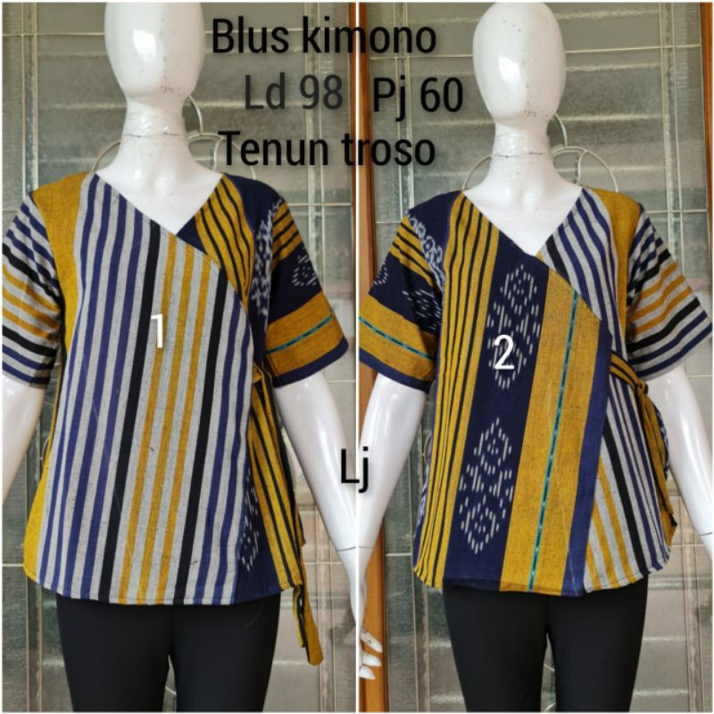 Blouse Tenun Troso Jepara | Blus Pita Kimono