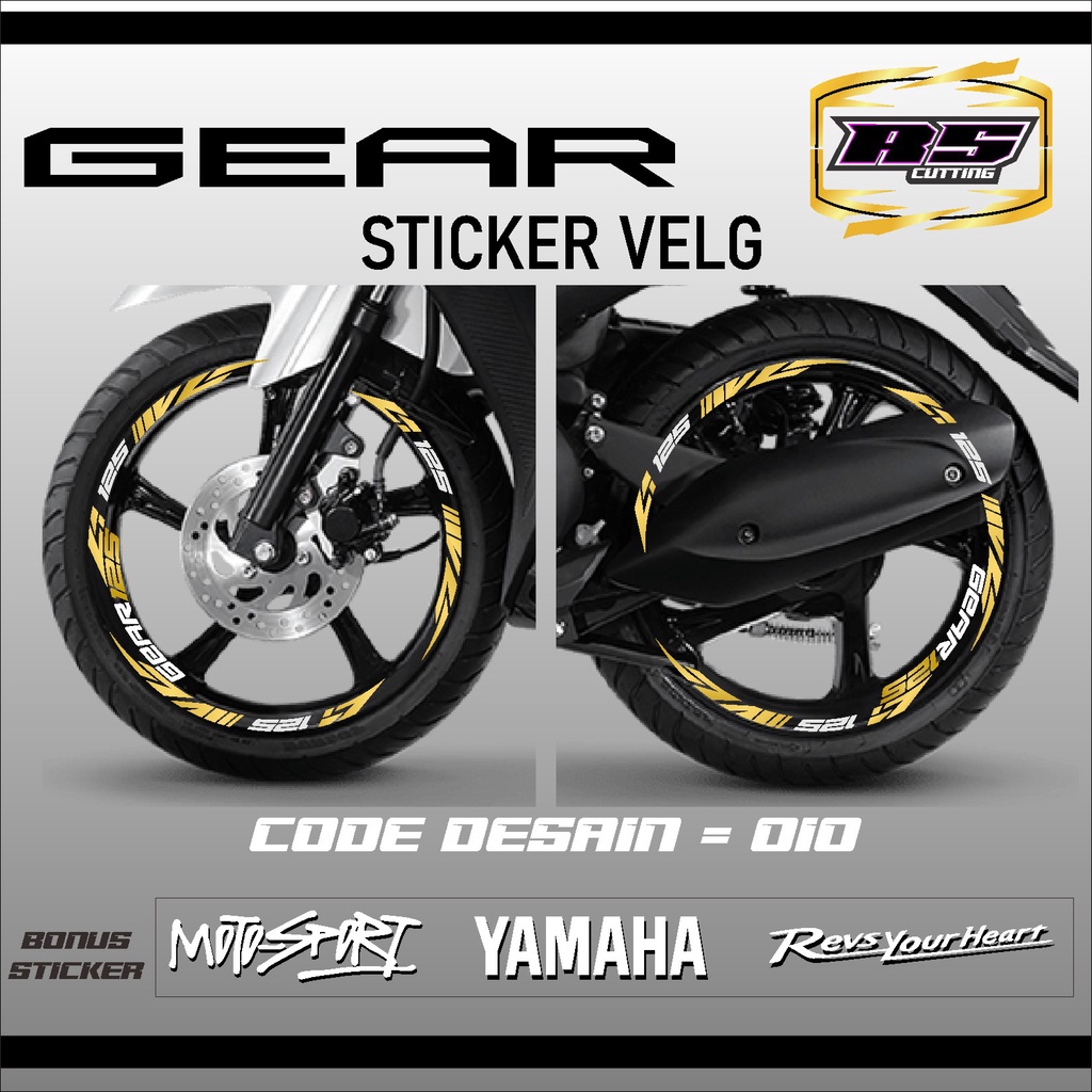 STICKER VELG YAMAHA GEAR 125 List velg Yamaha GEAR 125 - Aksesoris Motor Stiker Lis Velg Yamaha GEAR