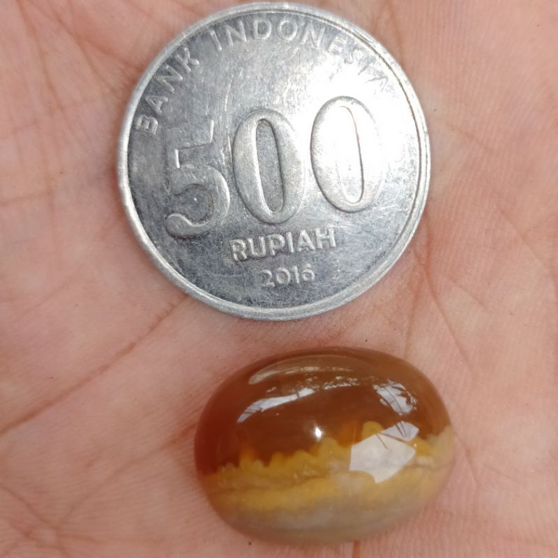 batu akik motif pemandangan pantai langka koleksi cincin pria wanita liontin anting perhiasan antik