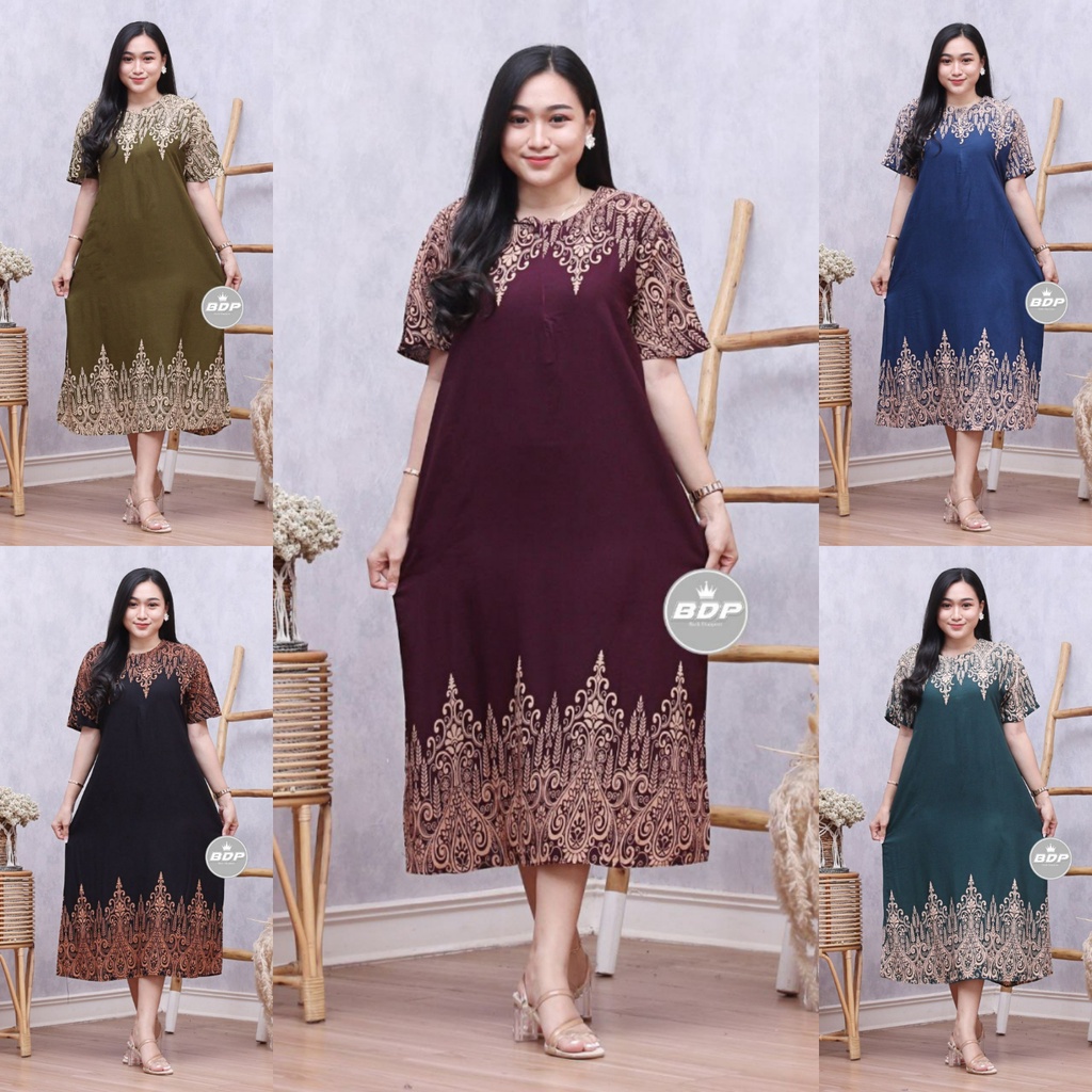 Daster Wanita Rayon Grade A Busui Resleting Depan Baju Tidur Daster Kekinian