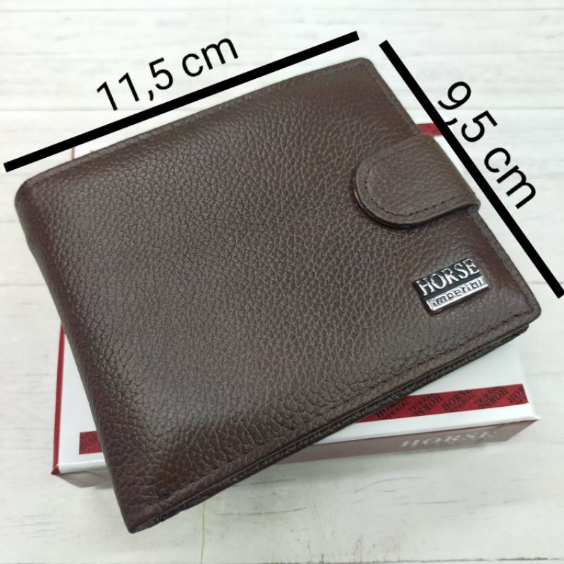 COD Dompet HORSE IMPERIAL kulit kancing ukuran standar