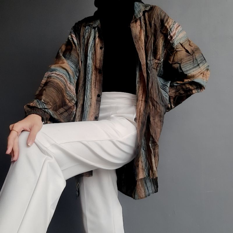 Winny pattern oversize vintage shirt-1