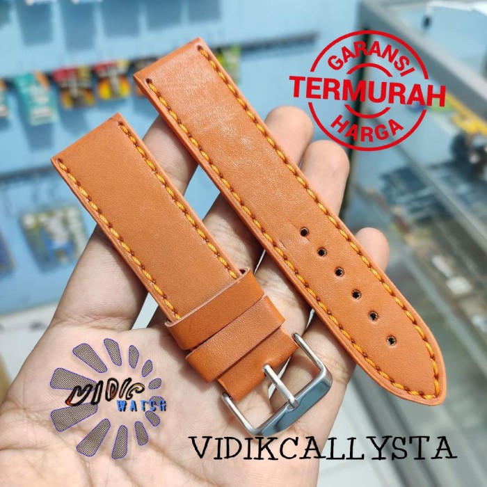 STRAP TALI KULIT JAM TANGAN GENUINE LEATHER 22MM BROWN 22 MM