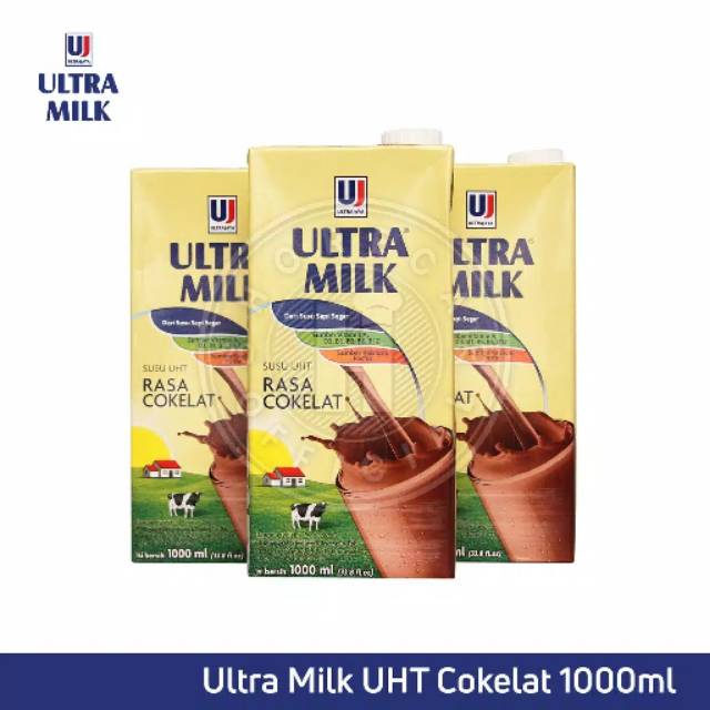 

Susu cair Ultra Milk UHT 1L rasa Coklat