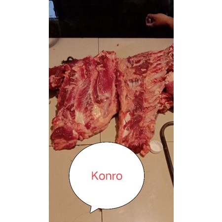 

tulang daging konro sapi segar