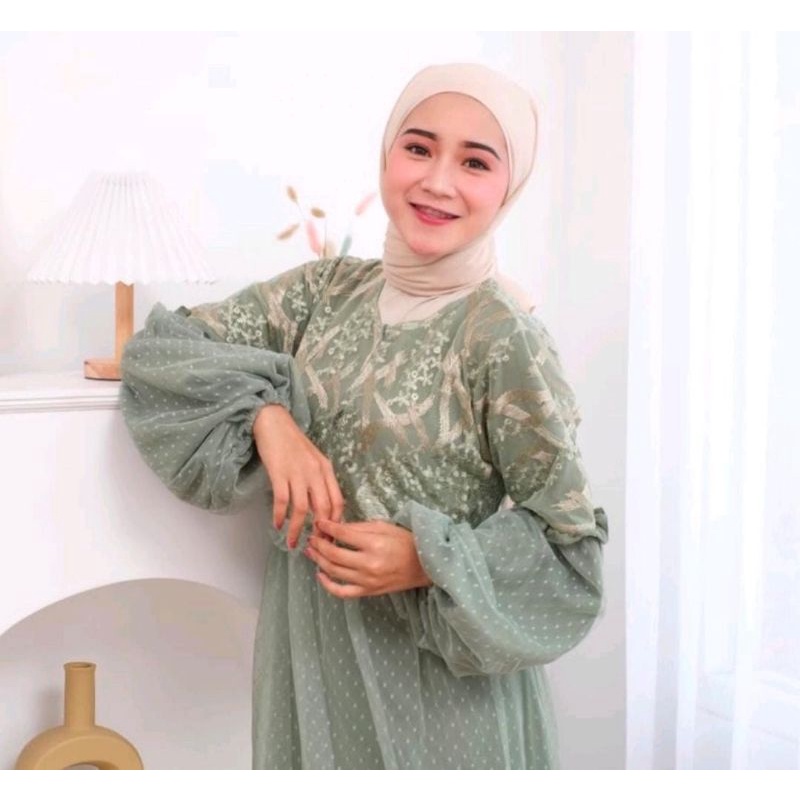 GAMIS BRUKAT KOMBINASI TILE DOT