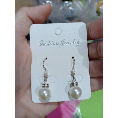 Chloe Pearl Hooks Earrings Anting Mutiara Sintesis Handmade