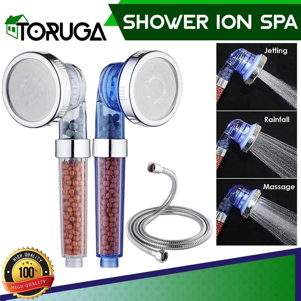 Kepala Shower Bath Head Ion Pancuran Mandi Kesehatan MultiFungsi Bola Nano Keramik 3 Mode