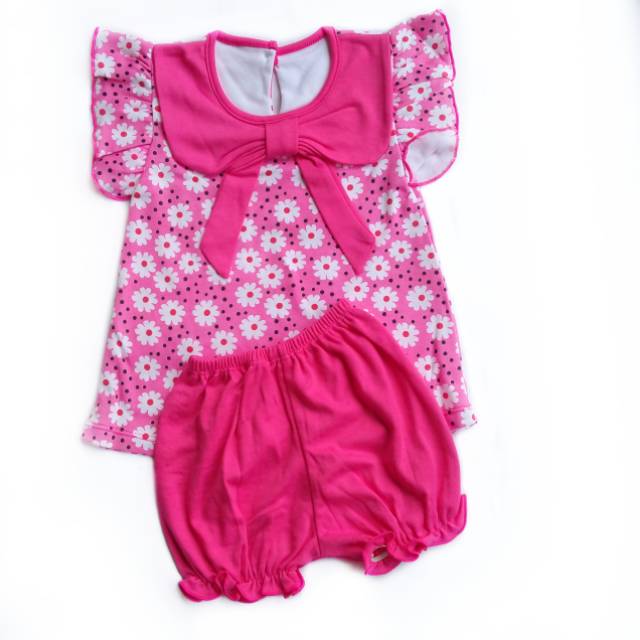 TEBAL // Setelan Baju Anak Bayi Perempuan Premium Lucu Lembut 2 3 4 5 6 7 8 Bulan Atiki