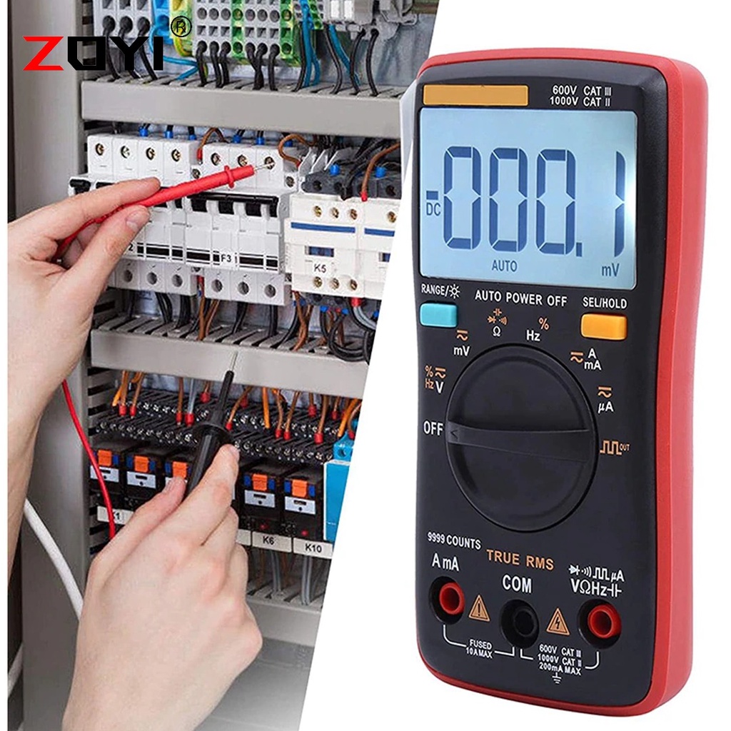 ZOYI ZT109 Digital Multimeter  Professional Auto Range Counts 9999 True RMS AC DC Current  Buzzer