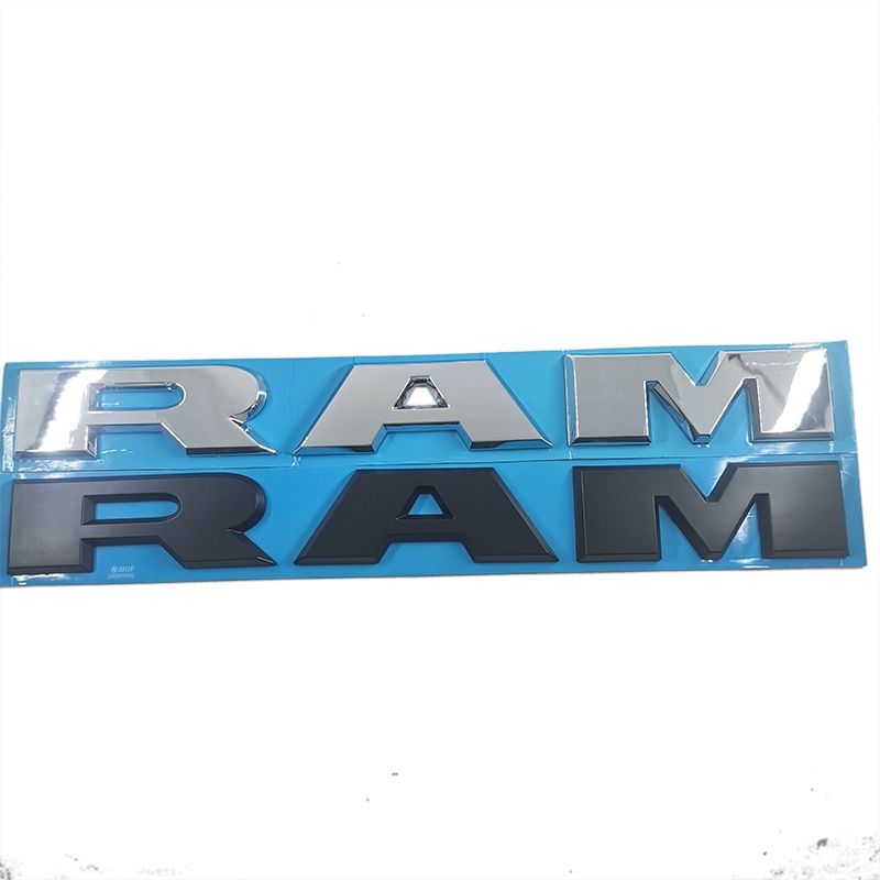 1pc Stiker Emblem Logo RAM Bahan ABS Krom Untuk Bagasi Belakang Mobil DODGE RAM