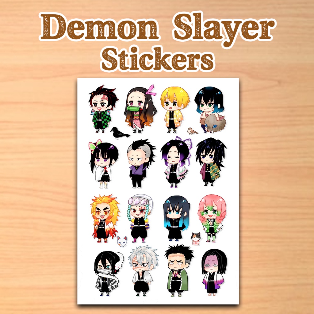 

16 pcs Demon Slayer Sticker Stiker Waterproof Anti Air Kimetsu no Yaiba Chibi Stickers Hashira KNY Tanjiro Nezuko Zenitsu Inosuke Kanao Shinobu Sanemi Giyuu Rengoku Uzui Mitsuri Iguro Gyomei Muichiro Pillar Travel Perangko Stamp