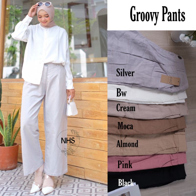 Groovy Pants Celana kulot linen jumbo