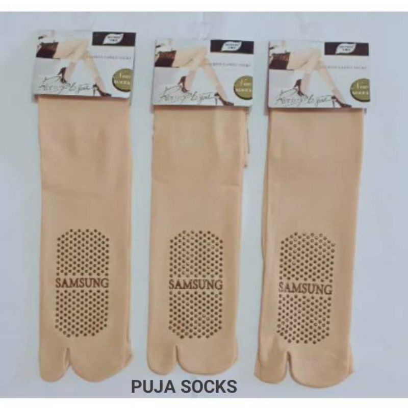 12 Pasang Kaos Kaki Stocking Jempol S4 Panjang Antislip Kaos Kaki Wanita Stocking Panjang Sebetis Wa