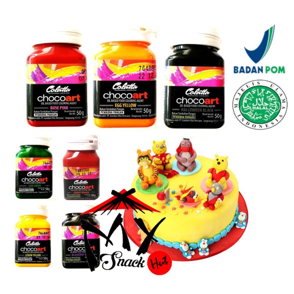 

COLATTA CHOCOART 50GR - CHOCO ART PEWARNA MAKANAN OIL BASE - ICING FONDANT COKLAT - FONDAN BAKING Berkualitas