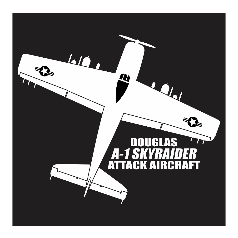 Douglas A-1 Skyraider Attack Aircraft, Cutting Sticker