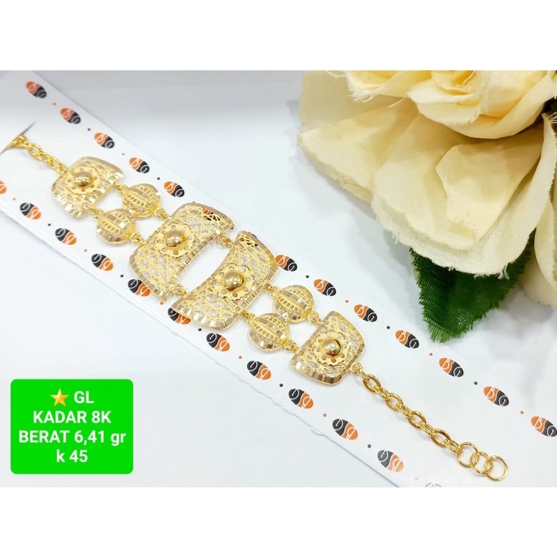 Gelang dubai fashion pameran besar ringan kadar 375 8k