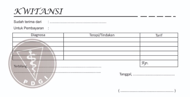 Kwitansi Dokter Gigi