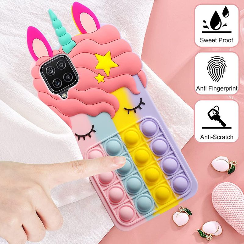 Pop it Unicorn Case Samsung M12 M22 M32 A12 A22 4g A35 Casing silikon pop it Terbaru