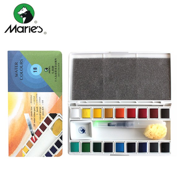 

BEST SELLER LA05 Maries Solid Watercolor Pocket Box Set 18 TERLARIS