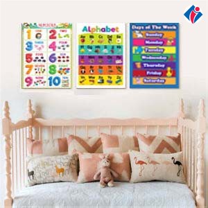 Hiasan dinding wall decor dekorasi hiasan gantung gambar pajangan huruf angka anak