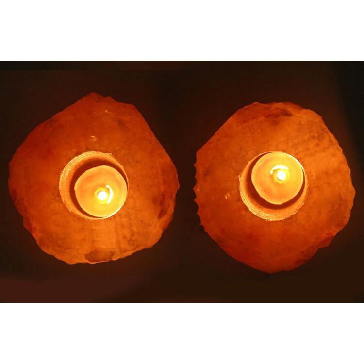 Nature Concept Natural Himalayan Salt Candle Holder Tempat Lilin Terapi Garam Himalaya