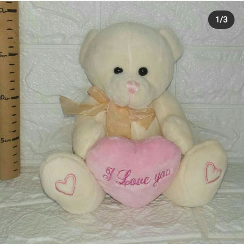 SECOND boneka bear love pink