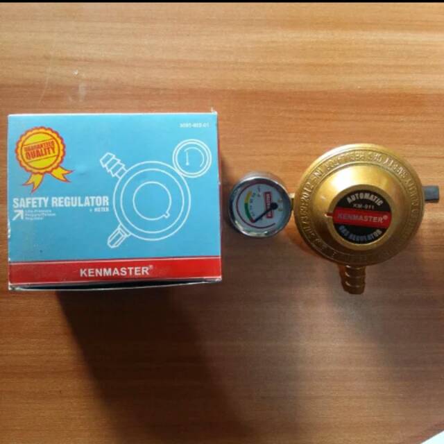 Regulator gas / gas regulator. LOW PRESSURE plus Meteran. Merk Kenmaster