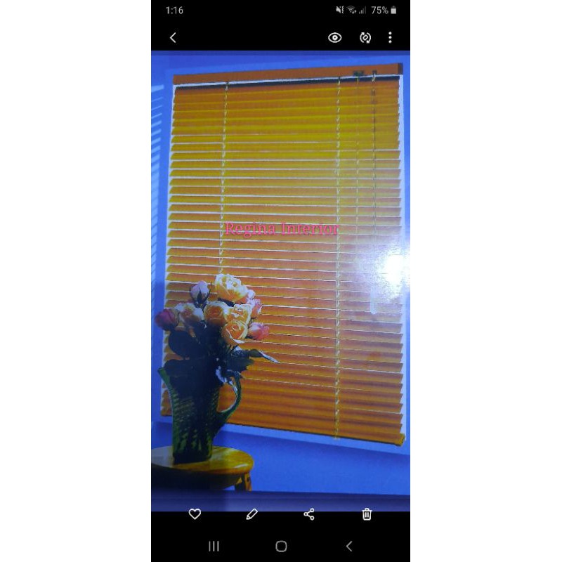 HORIZONTAL BLIND/VENETIAN BLIND MOTIF SERAT KAYU/MOTIF URAT KAYU