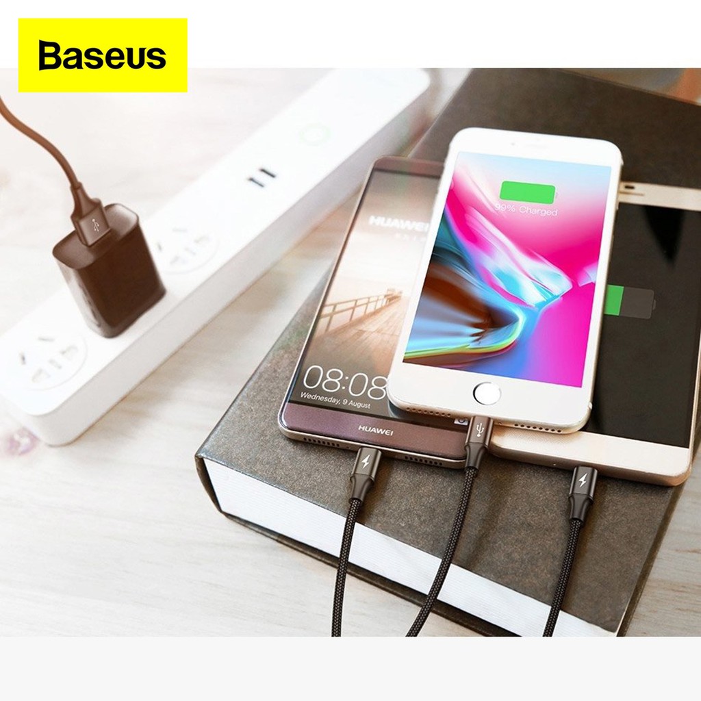 Baseus Rapid Series 3 in 1 Cable Micro Usb + Lightning + Type C 3A