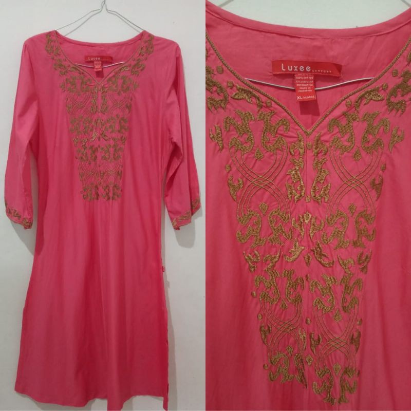 Preloved Tunik Pink Fanta