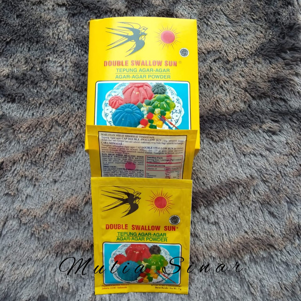 

Agar-Agar Powder Double Swallow Sun / Tepung Agar