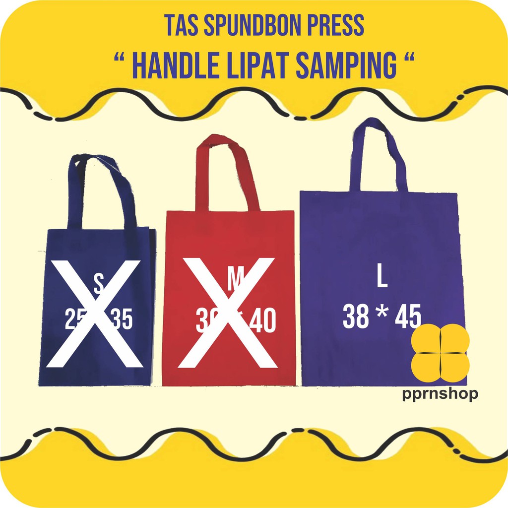 

TAS LIPAT SAMPING L 38 x 45 *HARGA PER 6 PCS/ GOODIEBAG/TAS SOUVENIR/ SPUNDBON