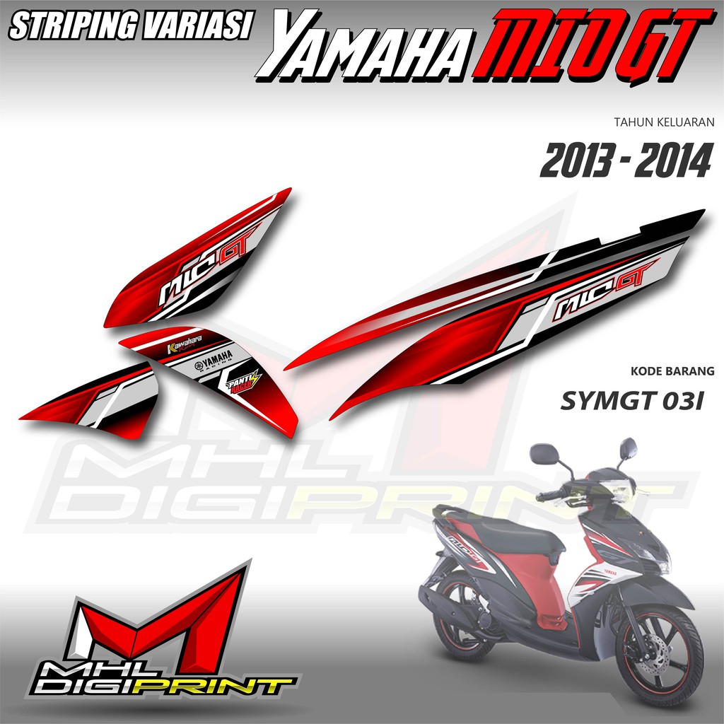 STRIPING VARIASI YAMAHA MIO GT - STIKER VARIASI MIO GT - SYMGT 03