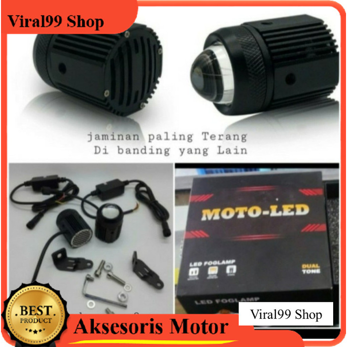 Lampu Motor D2 Laser Led Tembak Foglamp Moto Led permium & Lite