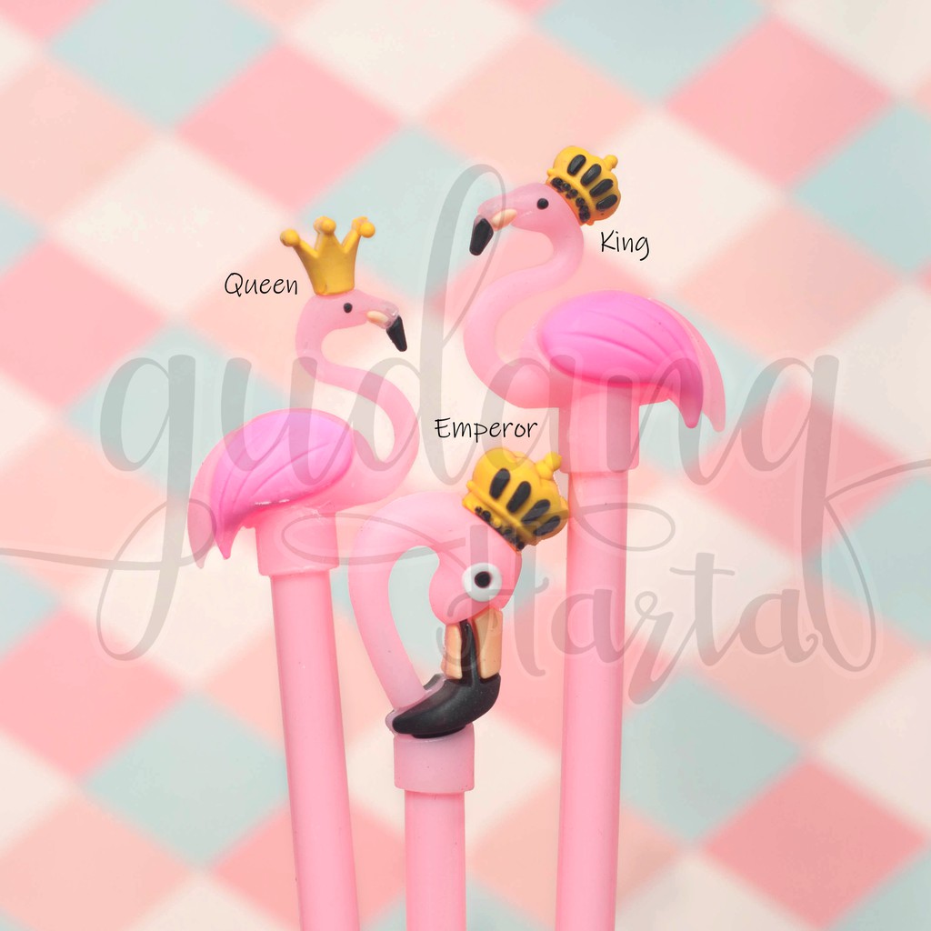 Pulpen Pink Flamingo Pena Bolpen Ballpoint GH 307256