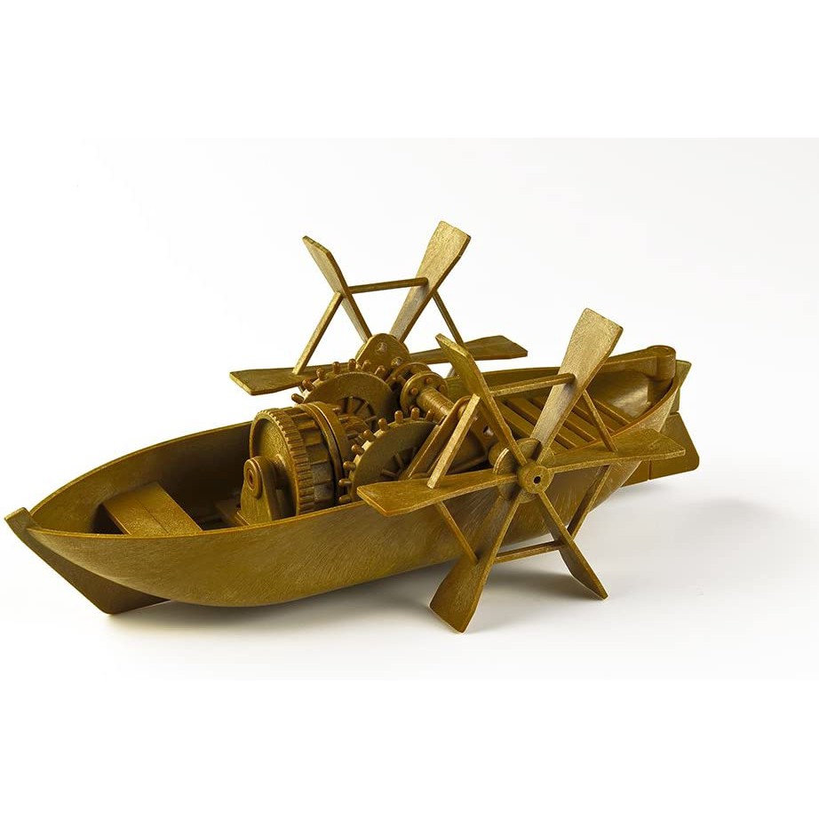 Model Kit Academy - Da Vinci Paddleboat - Perahu Dayung - tidak perlu lem dan cat - Davinci