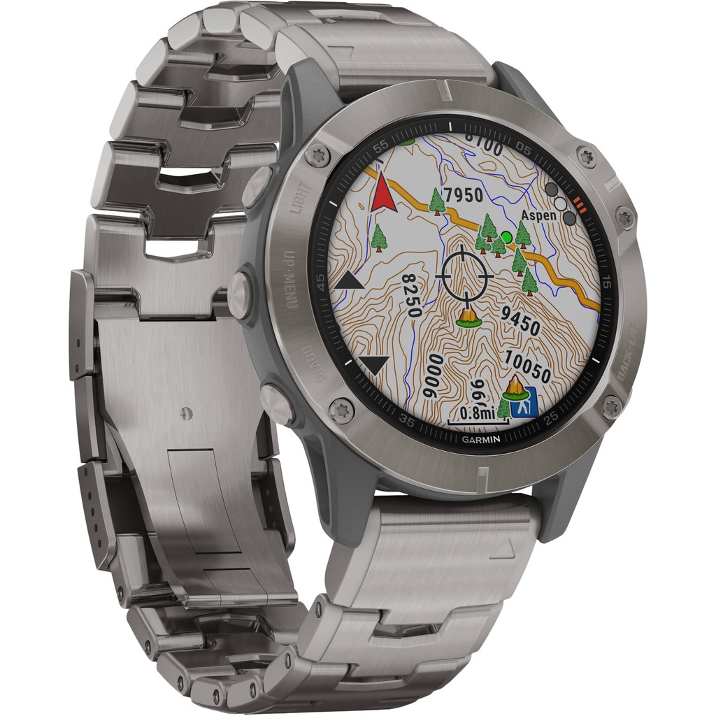 Garmin Fenix 6 Titanium with Vented Titanium Bracelet - Tam 2 Tahun