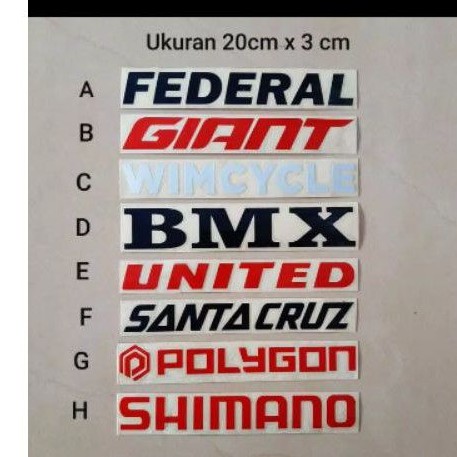 Cutting Sticker Sepeda Murah, Bisa Pesan Satuan