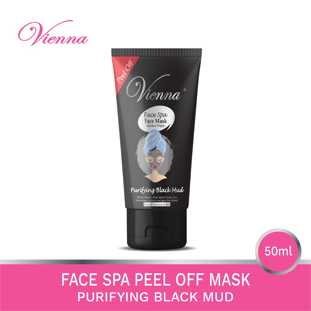 VIENNA Peel Off Mask Purifying Black Mud - Masker Wajah Peel Off
