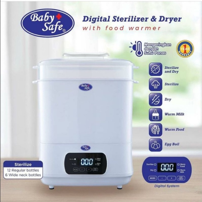 BABY SAFE STERIL BOTOL MULTI ELEC STERILIZER AND DRYER STE01