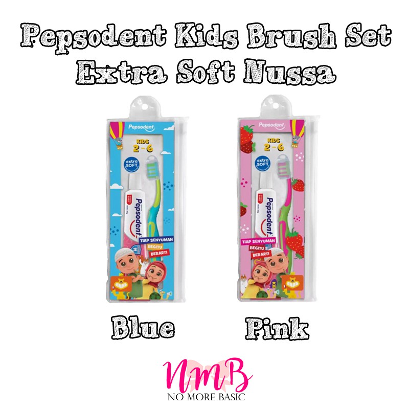 Pepsodent Kids Toothbrush Set Extra Soft Nussa - Sikat Gigi Odol Anak