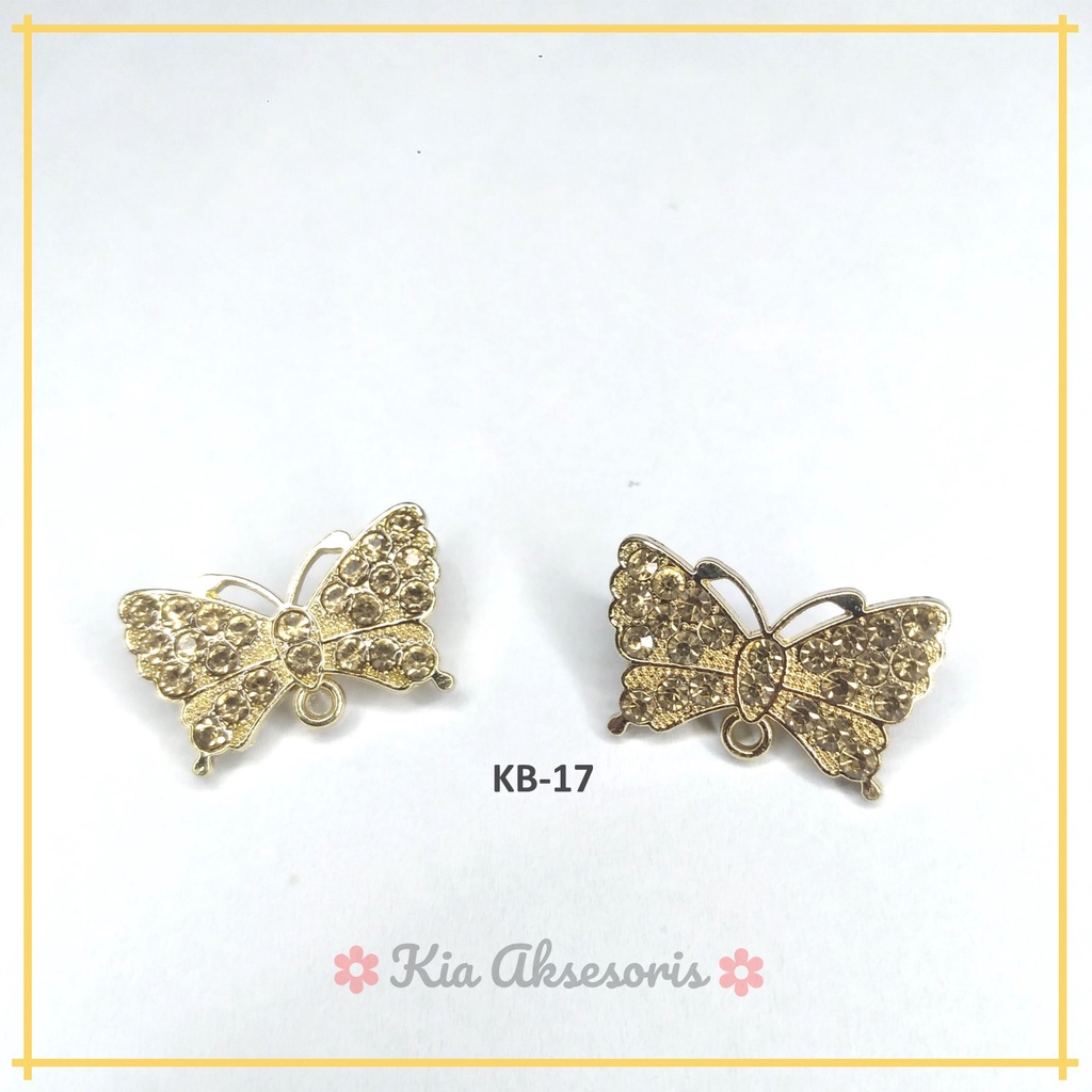 PROMO Kepala Bros Dagu Ring O / Kepala Bros / Bros Dagu Bros Jilbab Bros Hijab Ukuran Besar 2 cm Isi 12 Pcs-GOLD KB-17