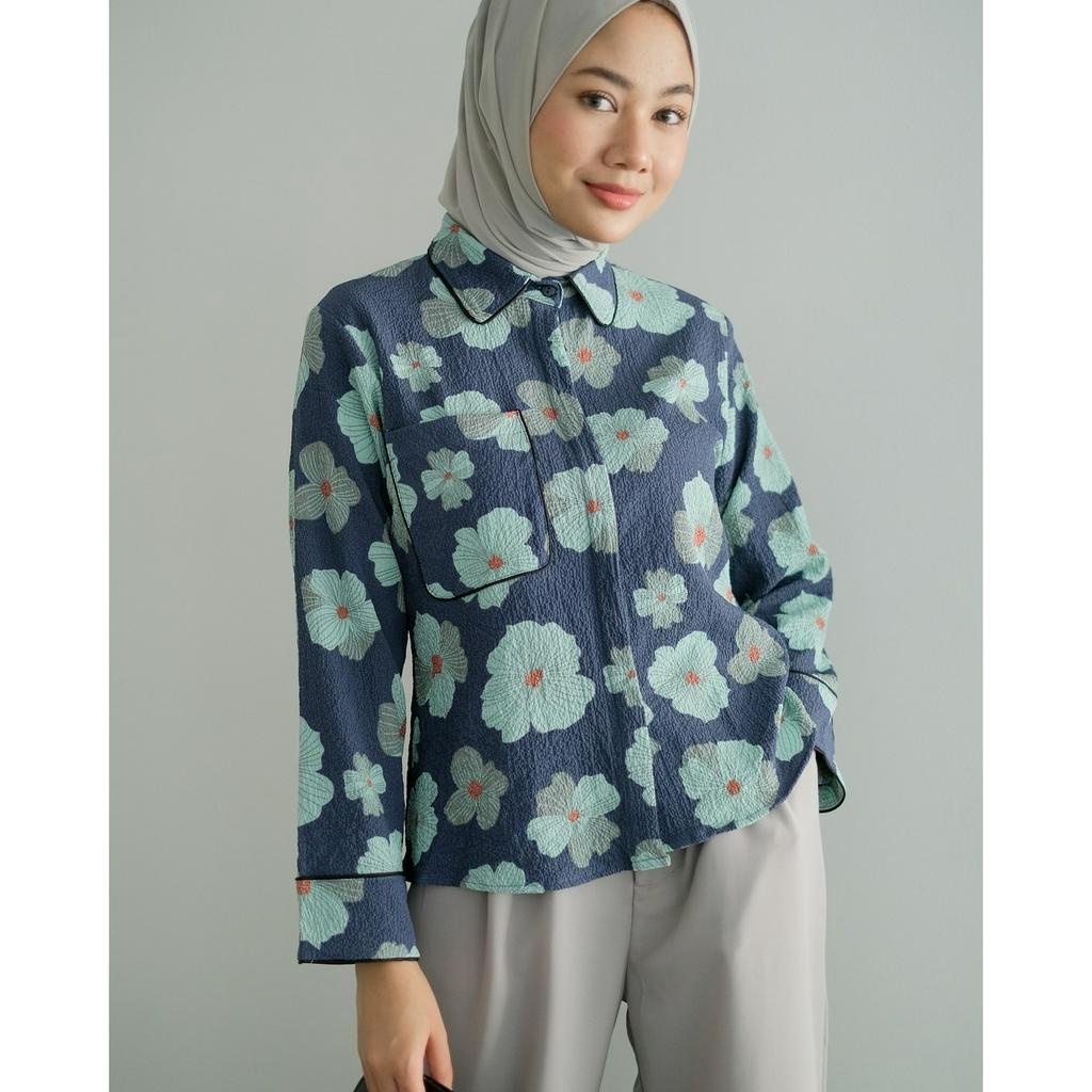 Myrubylicious CHLOROS SHIRT KODE LK2728 | SHIRT | KEMEJA WANITA | KEMEJA LENGAN PANJANG | KEMEJA MOTIF | KEMEJA BUNGA