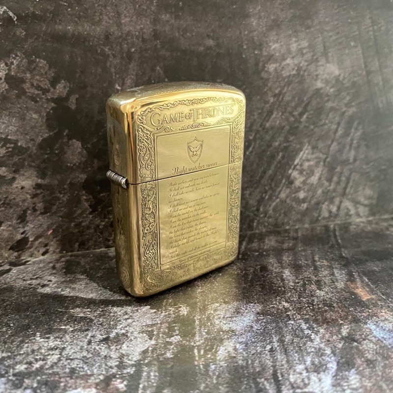 COD- Korek Api Zippo Game Of Thrones Gold / Korek Api Unik / Korek Api premium Rolisstore