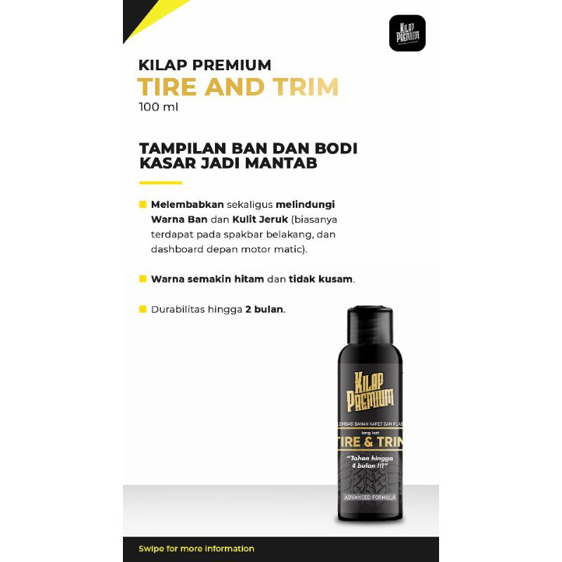 Kilap Premium Tire and Trim / Semir Ban Kulit Jeruk