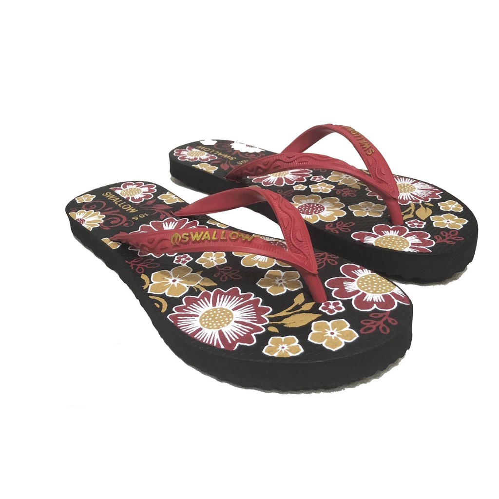 89stories - GROSIR SANDAL ISI 6 Sendal Jepit Swallow Nice Floral (Per 6 Pcs)