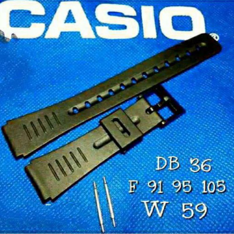 STRAP TALI JAM TANGAN CASIO W59 W-59 W 59 FREE PEN